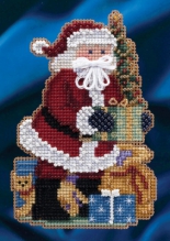 Набор для вышивания Merry Christmas Santa, Счетный крест и бисер, фото